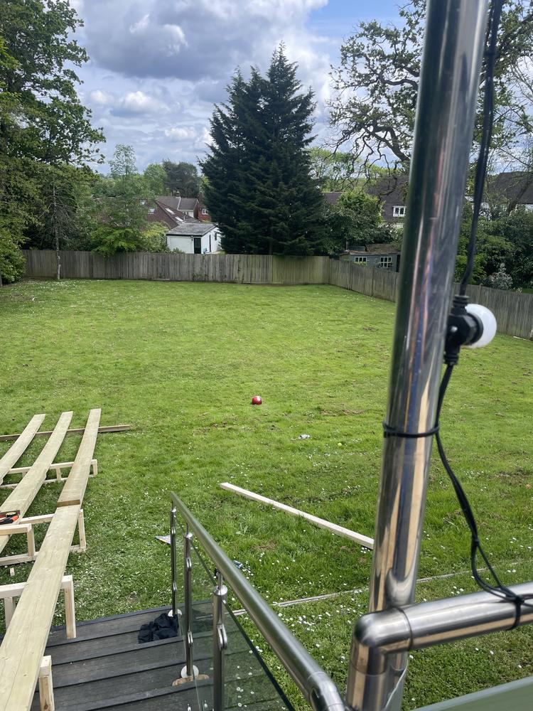 Before — Garden sports court installation, Hadley Wood, EN4
