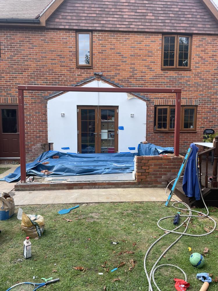 Before — Aluminium glass extension, Ruislip, HA4